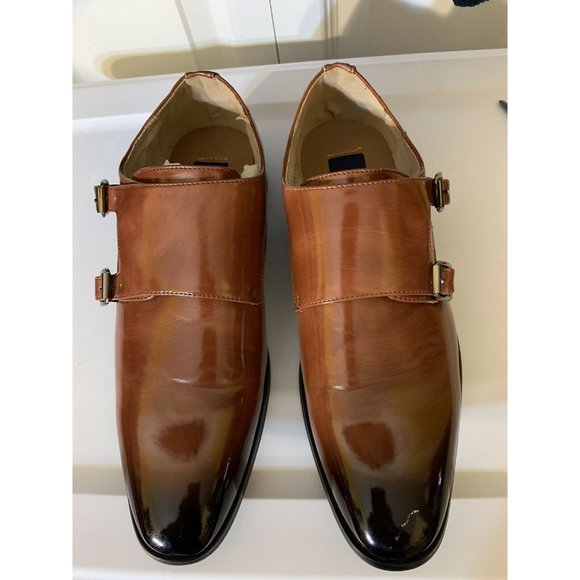 Majestic Collection Men’s Sz 7 1/2 Dress Shoes, Double Monk Strap Leather Scuffs main image 2